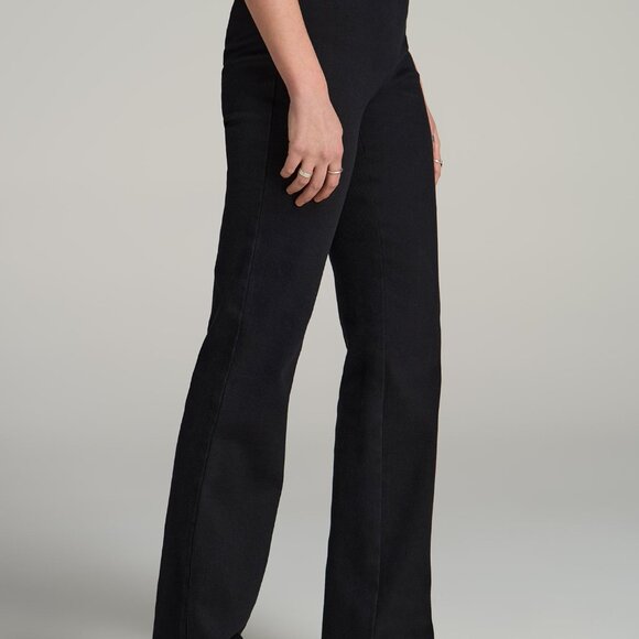 American Tall Harper Pull-on Straight Leg Tall Jeans in Washed Black medium - Picture 3 of 5